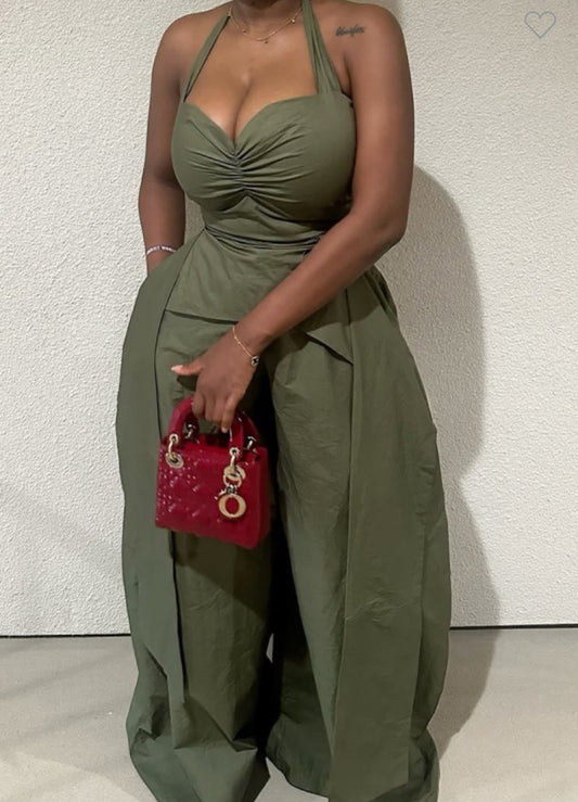 Olive Allure Jumpsuit