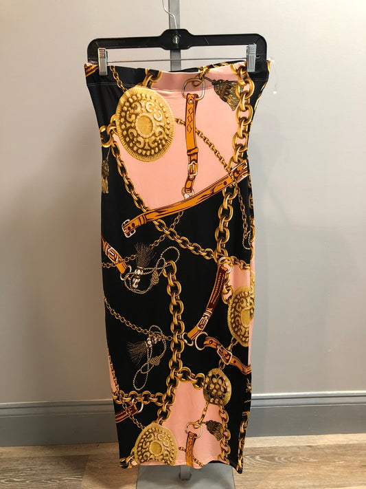 Chain strapless dress