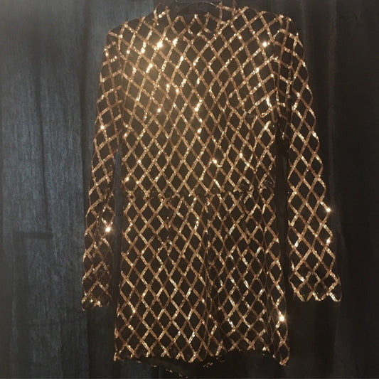Black  & Gold Romper