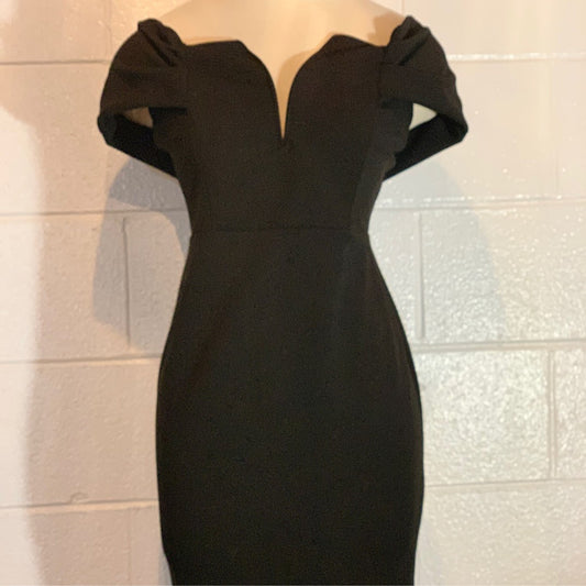 Off Shoulder Black Dress