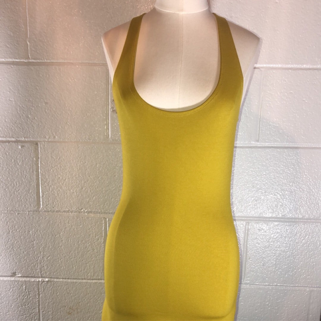 Yellow Ribbed Dress