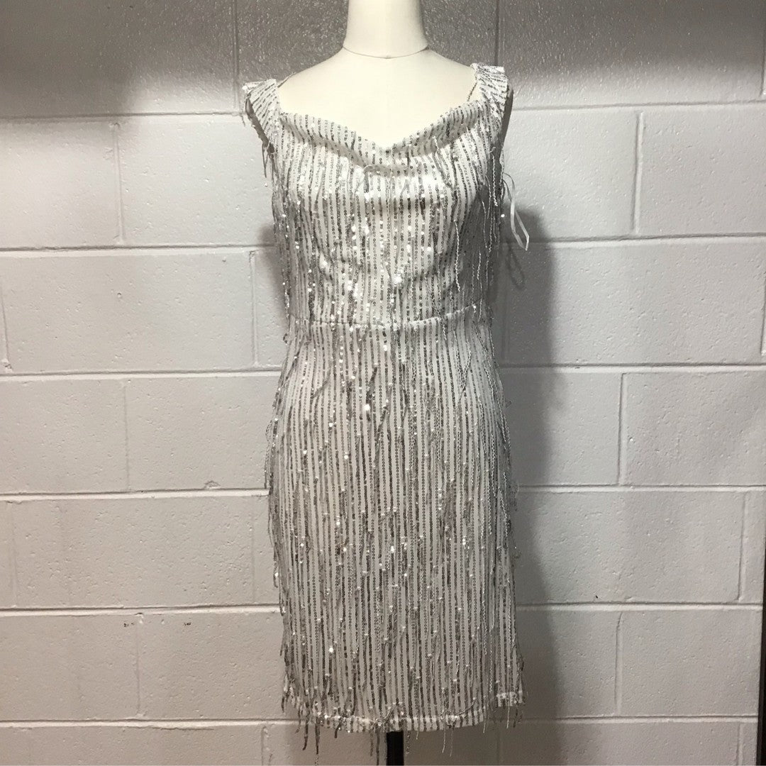 Silver And White Banjul Dress
