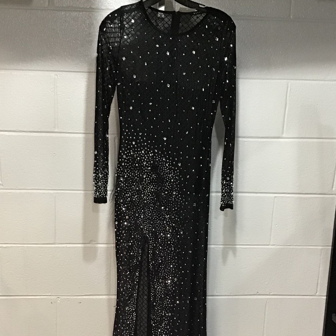 Black Classic Sequin Maxi Dress